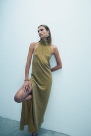 Sterea Glitter Maxi Dress Gold