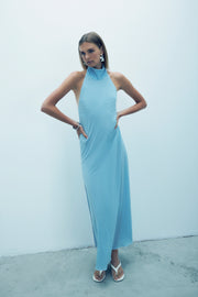 Sterea Glitter Maxi Dress Blue