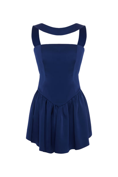 Beaufoy Mini Dress Navy Blue