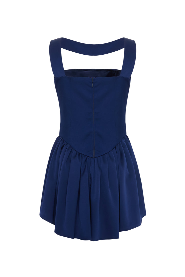 Beaufoy Mini Dress Navy Blue