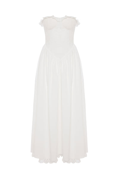 Jolene Midi Dress White