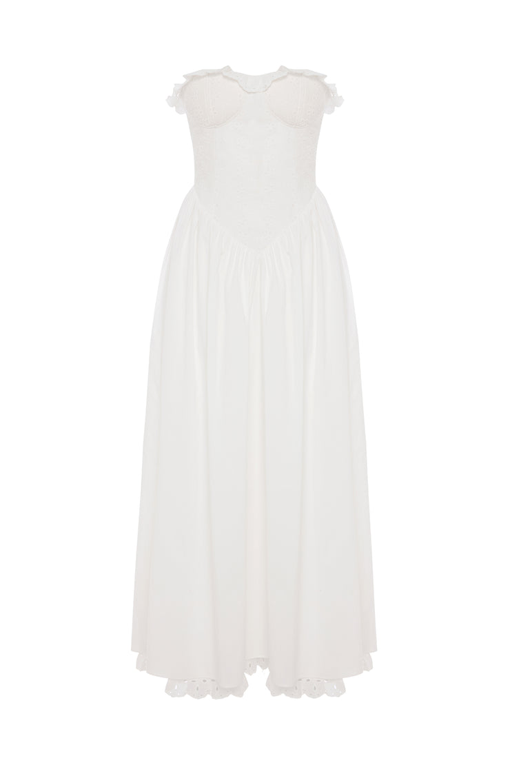 Jolene Midi Dress White