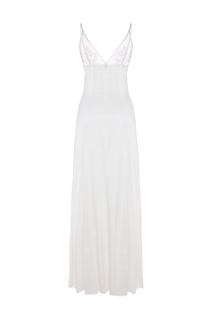 Zephyr Silk Maxi Dress White