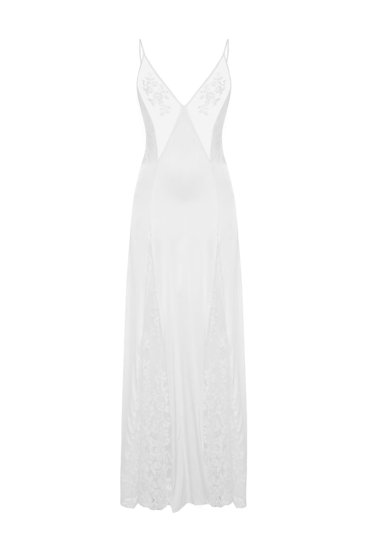 Zephyr Silk Maxi Dress White