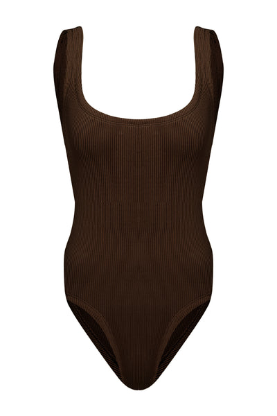 Mitzi Crinkle Swimsuit Choco