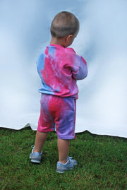 Kids Tie Dye Shorts Pink