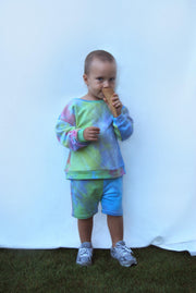 Kids Tie Dye Sweatshirt Blue