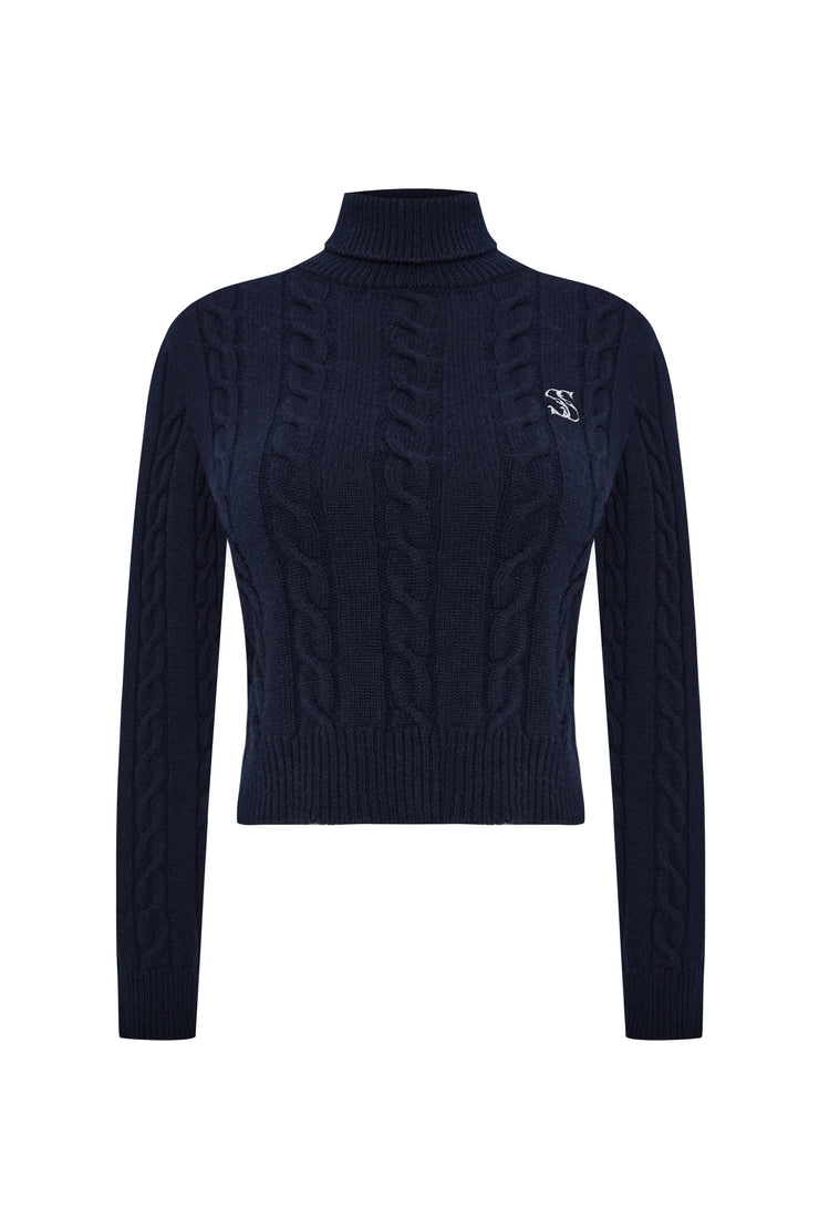 Montagne Cashmere Sweater Navy Blue