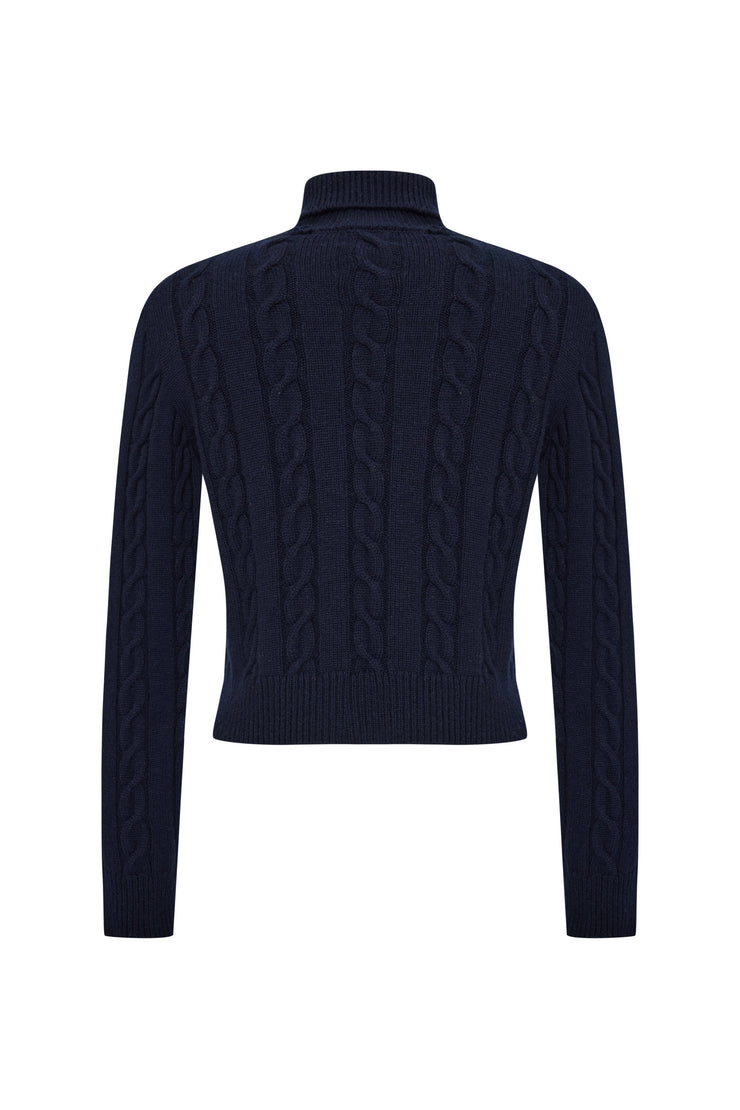 Montagne Cashmere Sweater Navy Blue