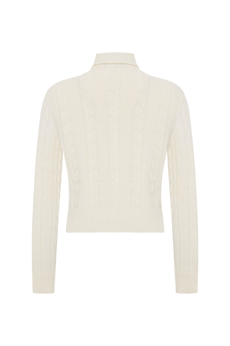 Montagne Cable Knit Sweater Cream