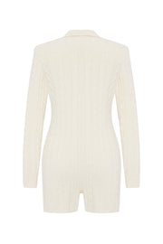 Chalet Cable Knit Playsuit Cream