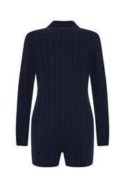 Chalet Cashmere Playsuit Navy Blue