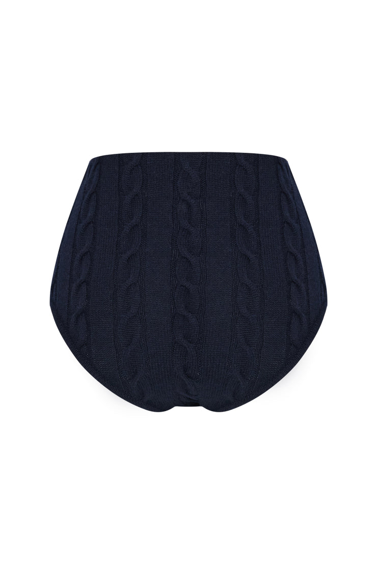 Blanc Cashmere Shorts Navy Blue