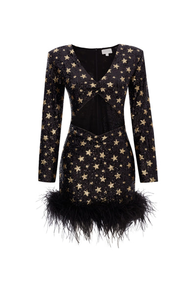 Myriam Mini Sequin Dress Black