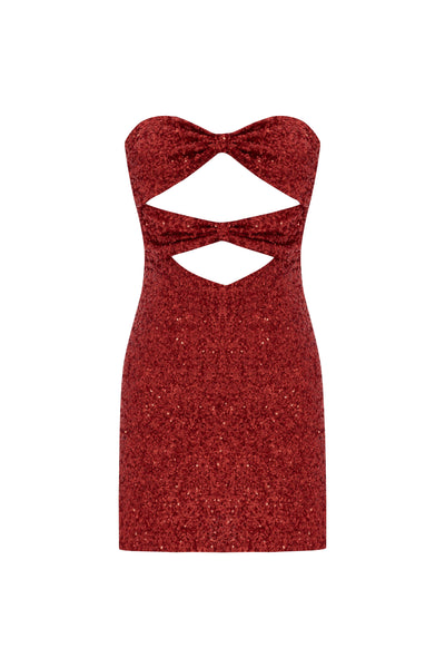 Nerissa Sequin Mini Dress Red