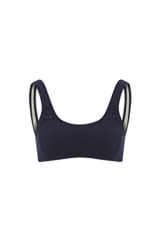 Aria Terry Bikini Top Navy Blue