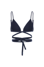 Jadis Terry Bikini Top Navy Blue