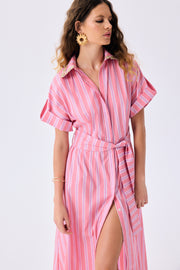 Shirt Dress In Guava Star