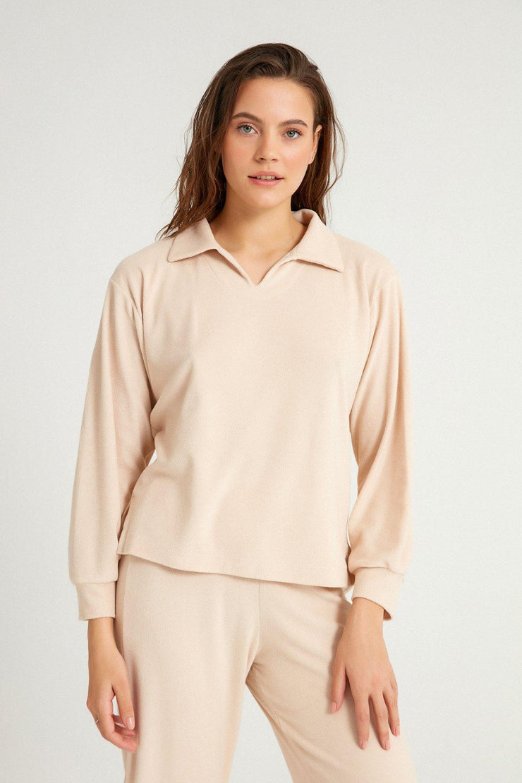 Gia Terry Sweatshirt Beige