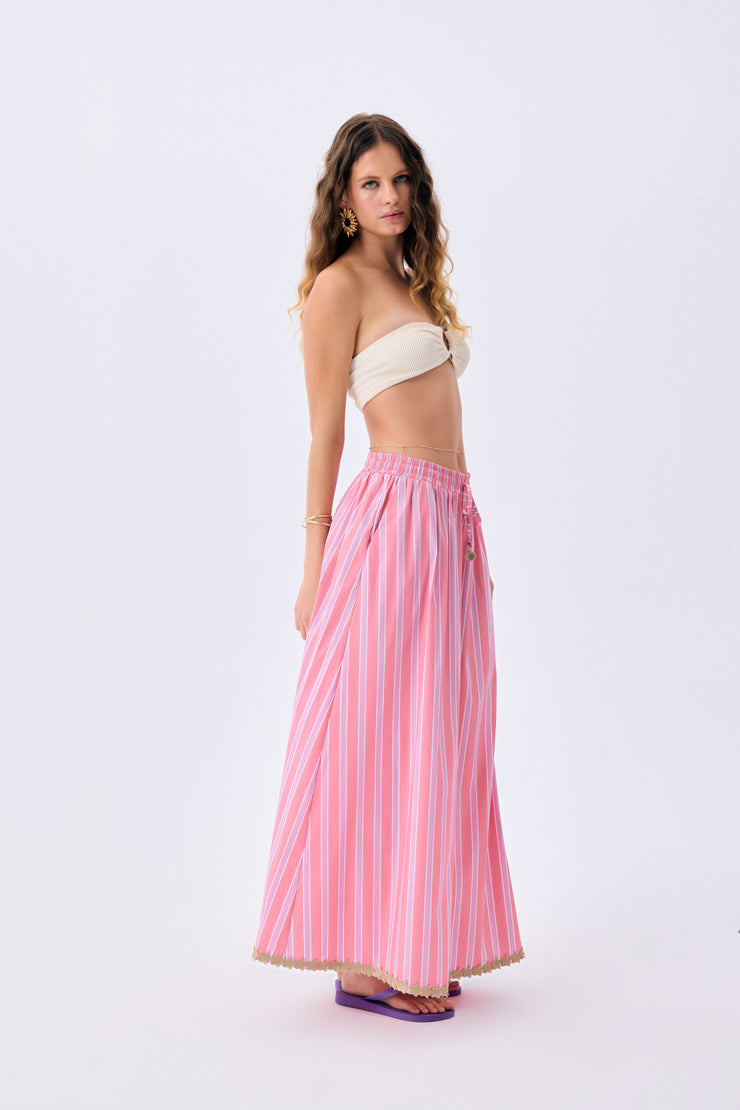 Maxi Skirt In Guava Star