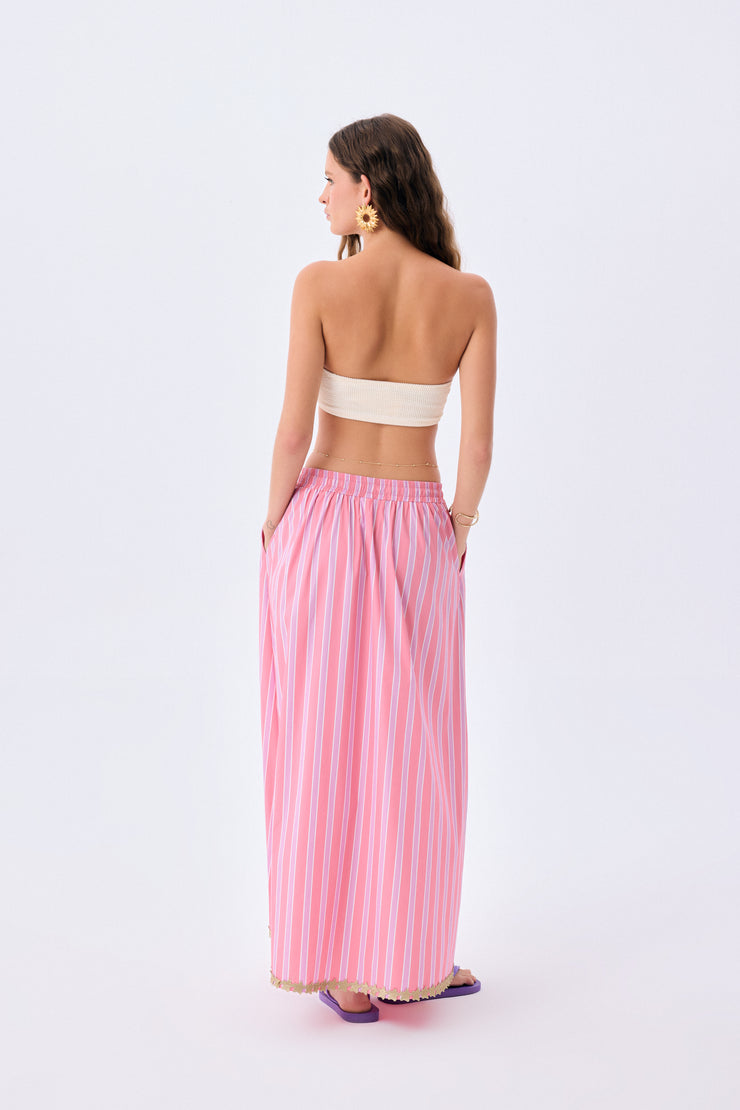 Maxi Skirt In Guava Star