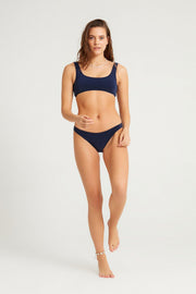 Aria Terry Bikini Top Navy Blue