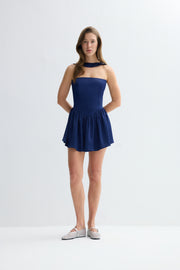 Beaufoy Mini Dress Navy Blue