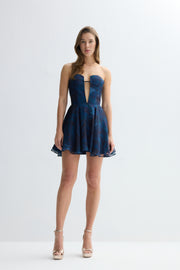 Reine Mini Dress Navy Blue