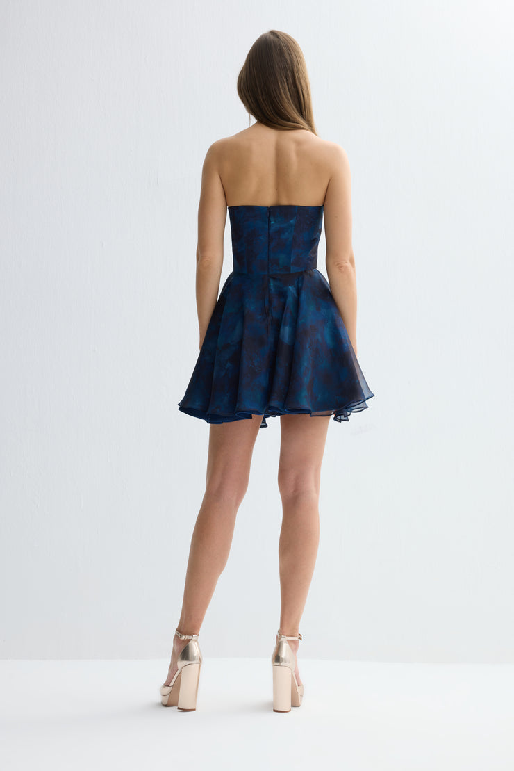 Reine Mini Dress Navy Blue