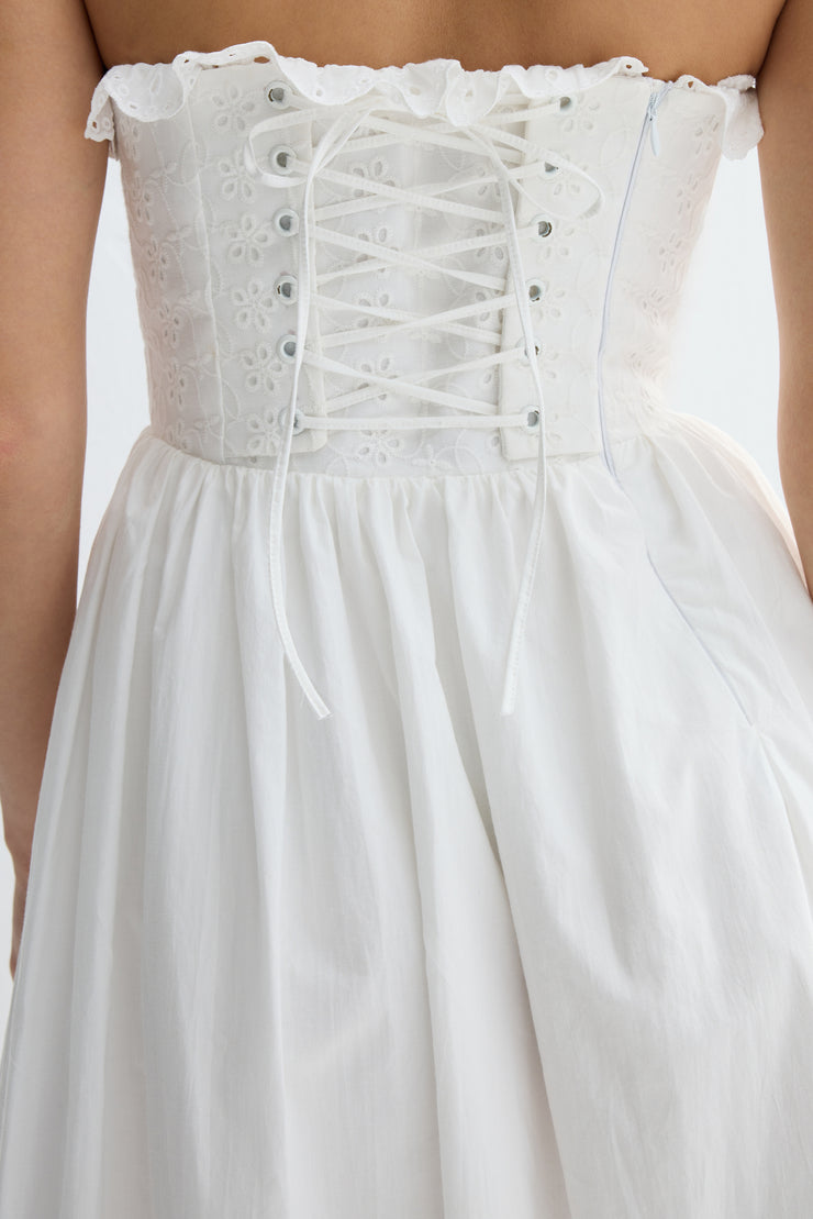 Jolene Midi Dress White