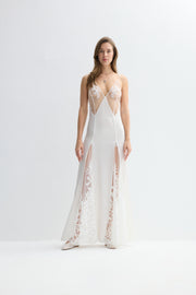 Zephyr Silk Maxi Dress White