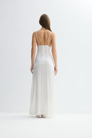 Zephyr Silk Maxi Dress White