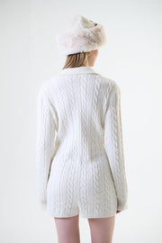 Chalet Cable Knit Playsuit Cream