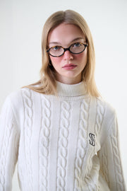 Montagne Cable Knit Sweater Cream