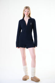 Chalet Cashmere Playsuit Navy Blue