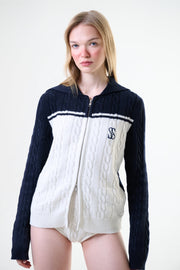 Auberge Double Zipper Cardigan