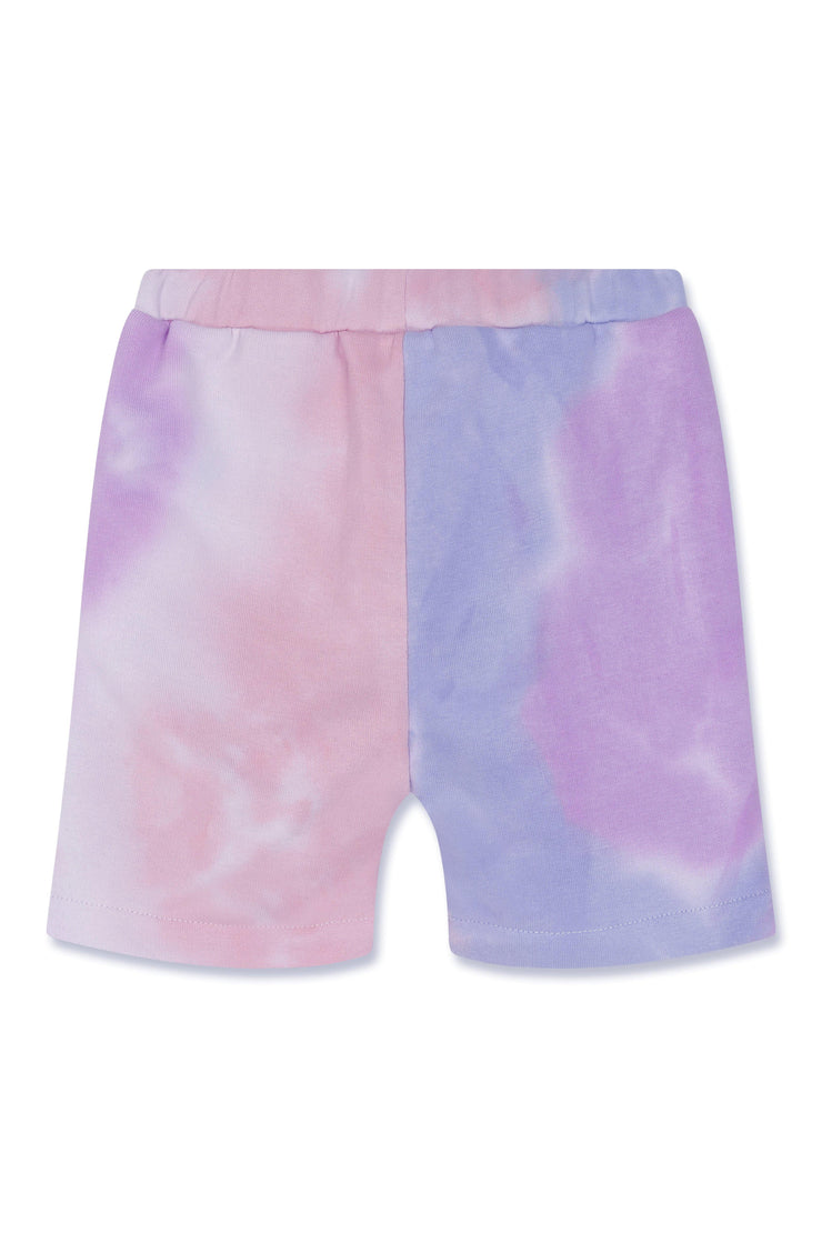 Kids Tie Dye Shorts Purple