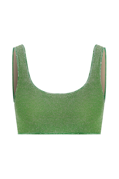 Aria Glitter Bikini Top Green  - Sandshaped